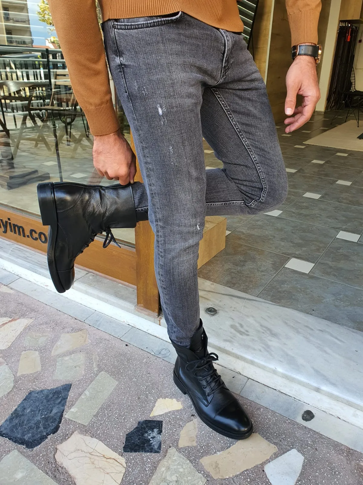 Blake Slim Fit Black Jeans