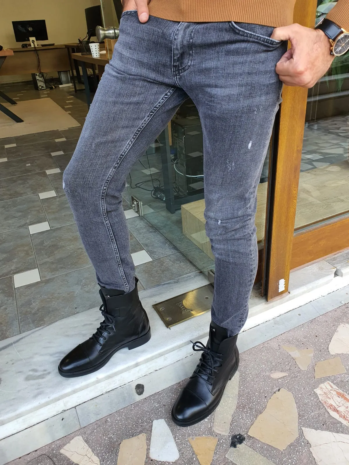 Blake Slim Fit Black Jeans