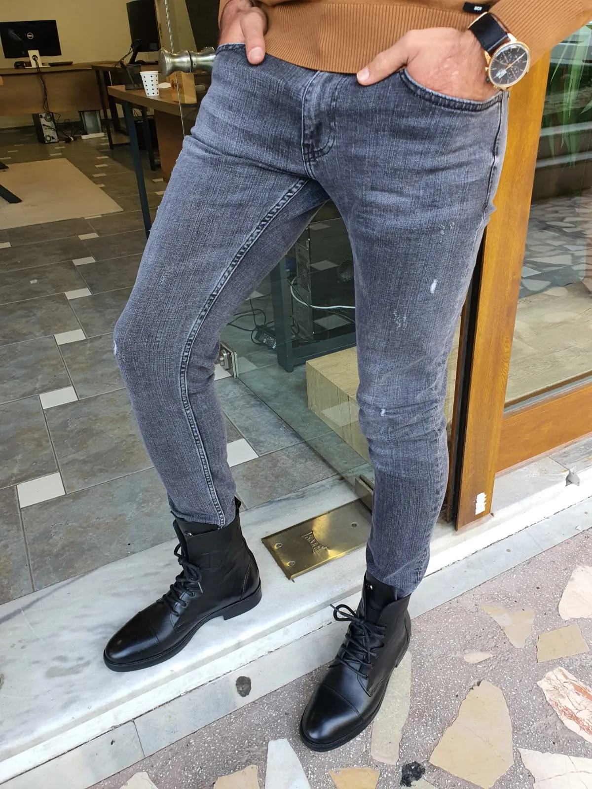 Blake Slim Fit Black Jeans