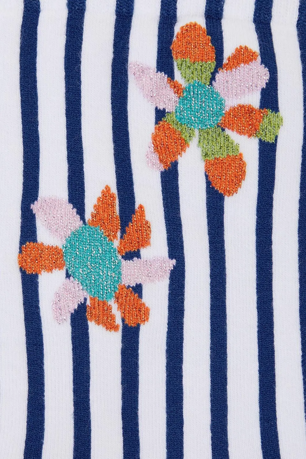 Flower Stripe Sock