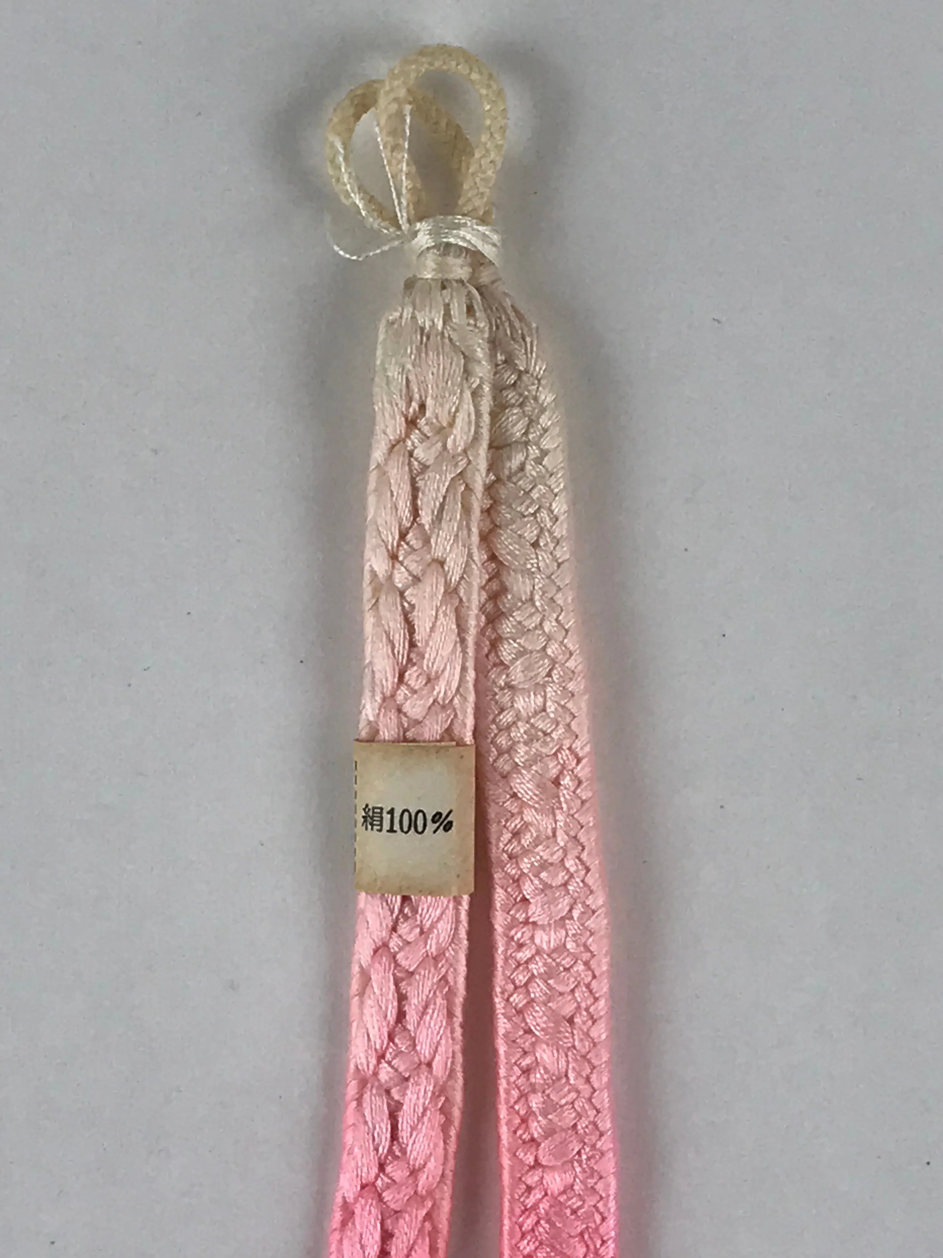 Japanese Haori Himo Ties Kimono Jacket Kimono Accessory Silk White Pink OJ188