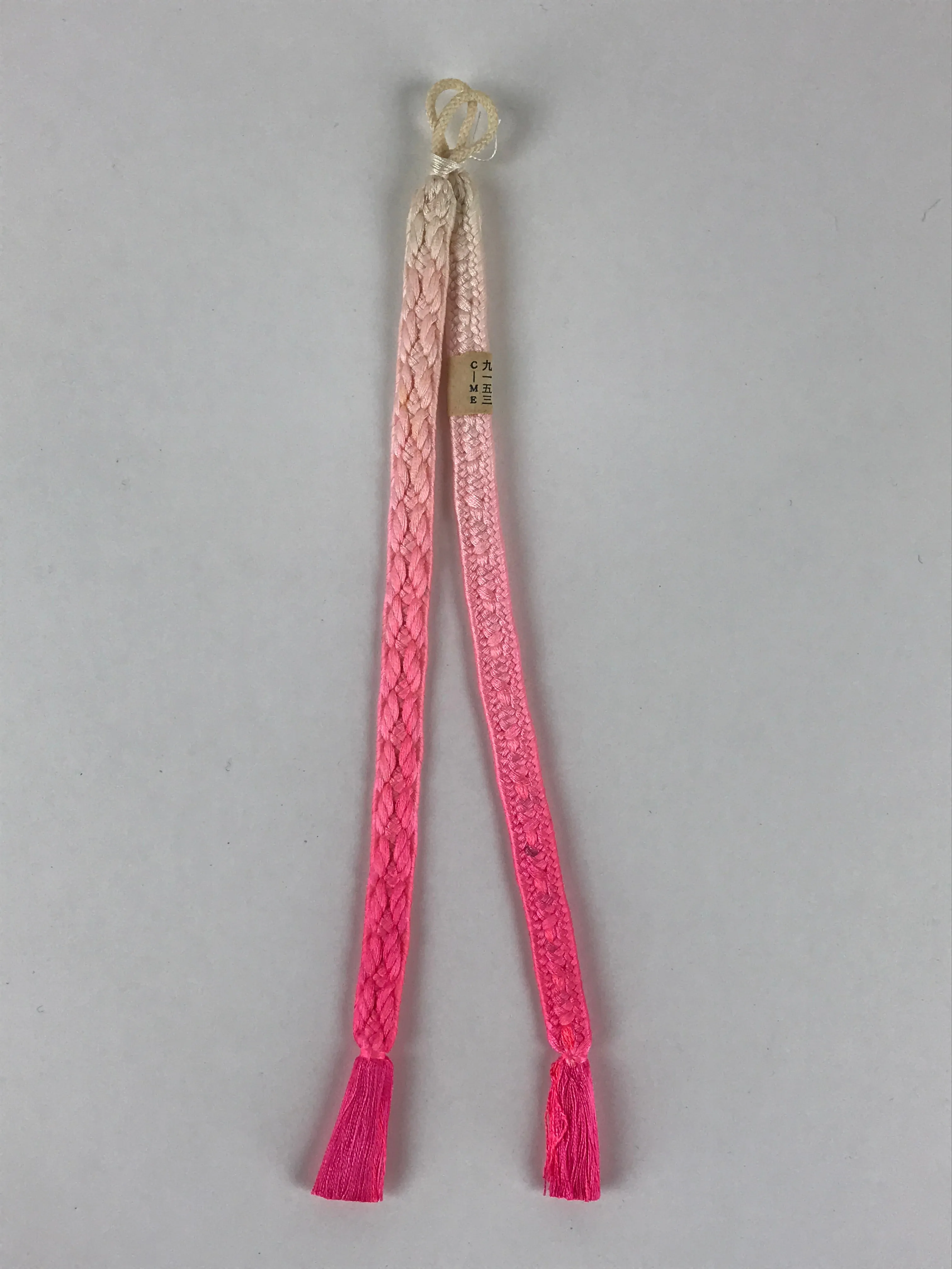 Japanese Haori Himo Ties Kimono Jacket Kimono Accessory Silk White Pink OJ188