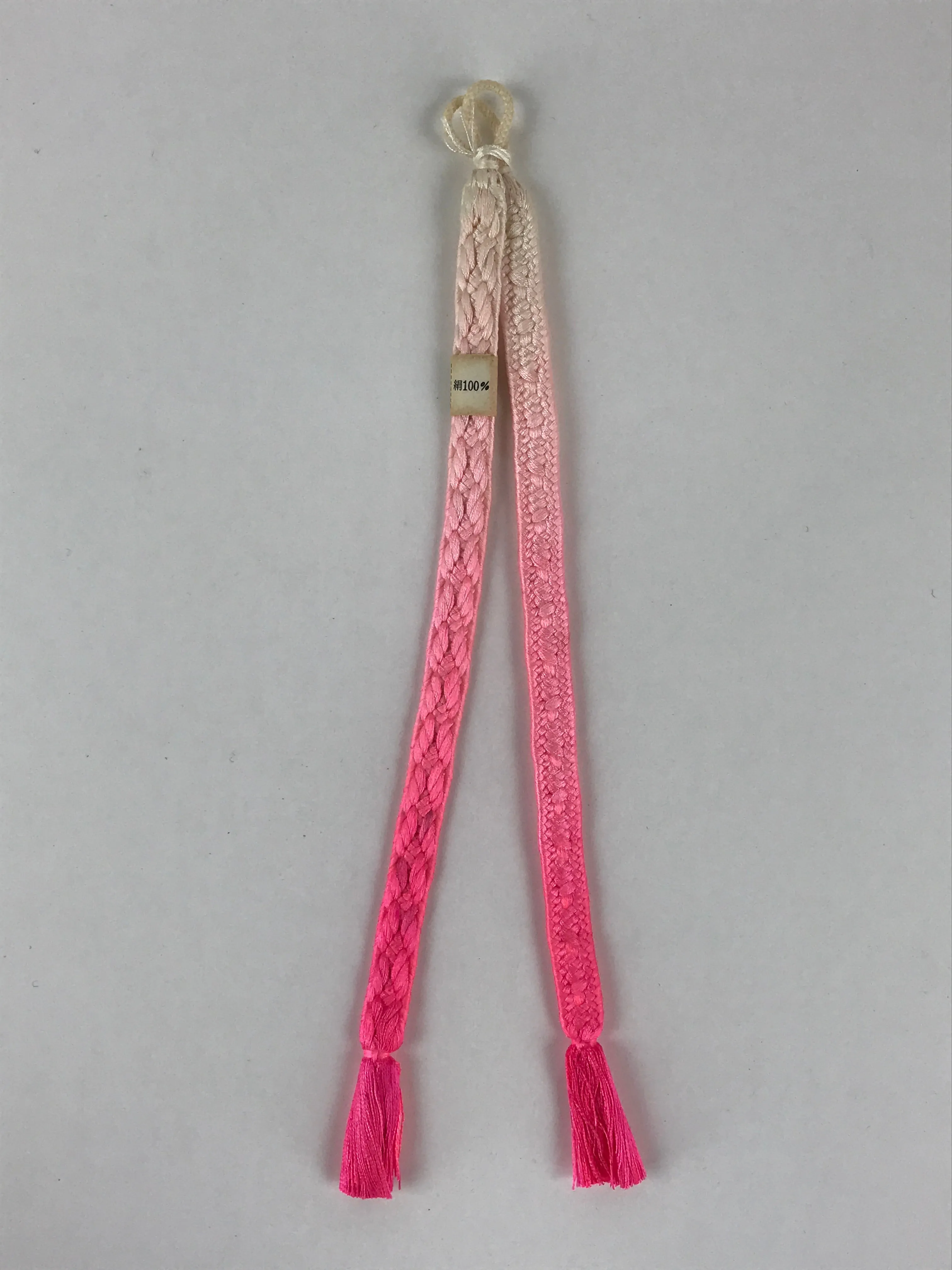 Japanese Haori Himo Ties Kimono Jacket Kimono Accessory Silk White Pink OJ188