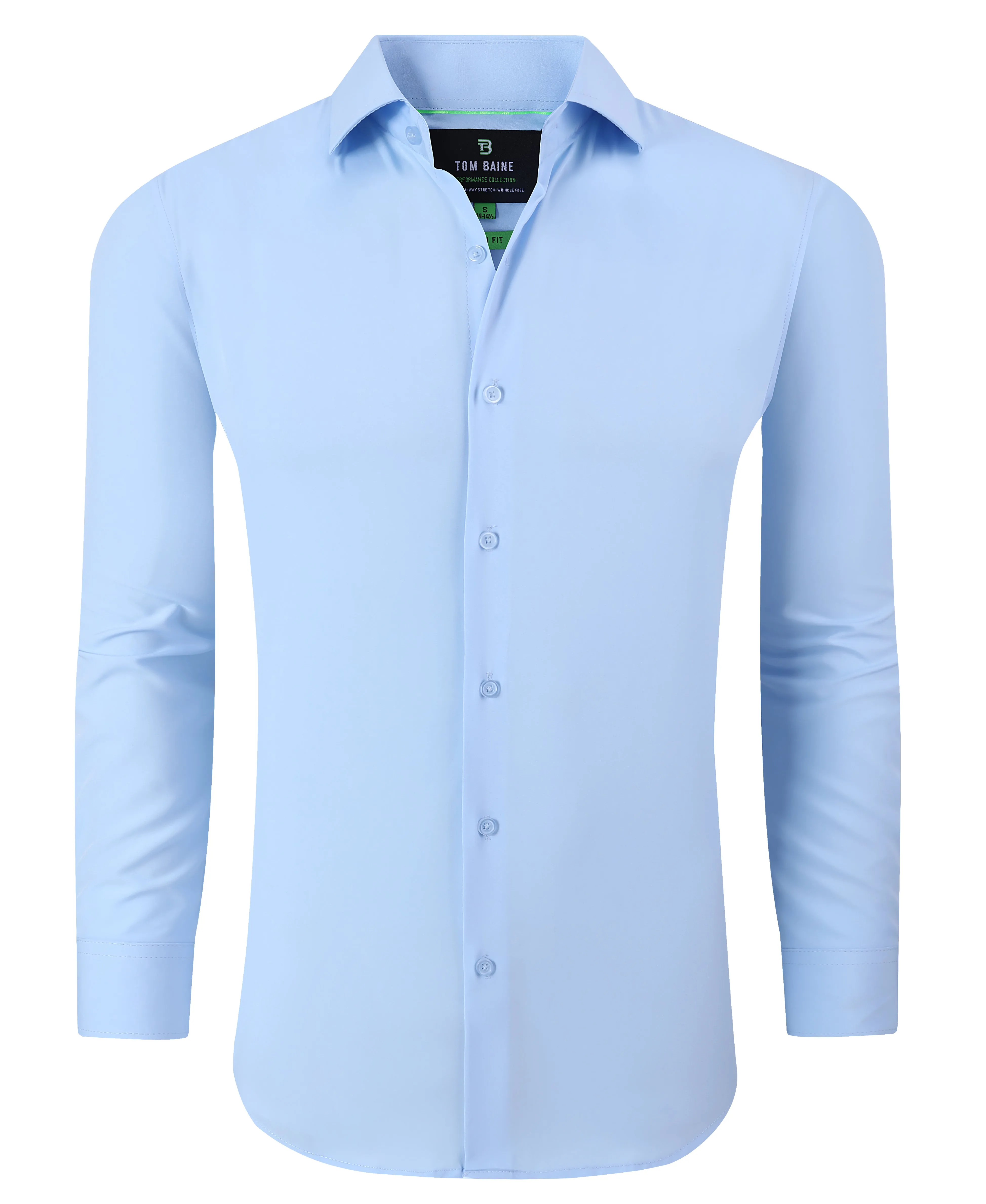 Men's Performance Stretch Solid Shirt Light Pink