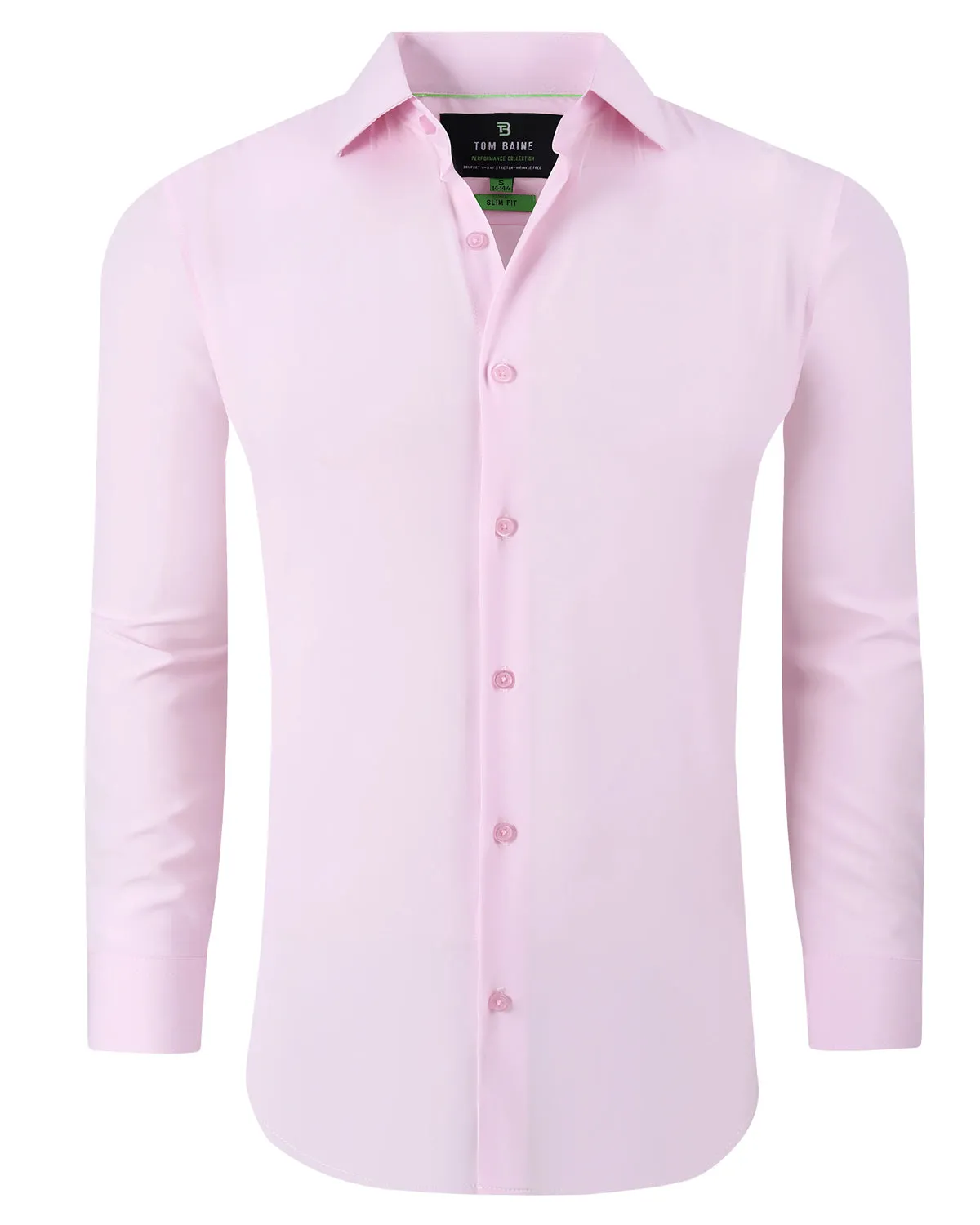 Men's Performance Stretch Solid Shirt Light Pink