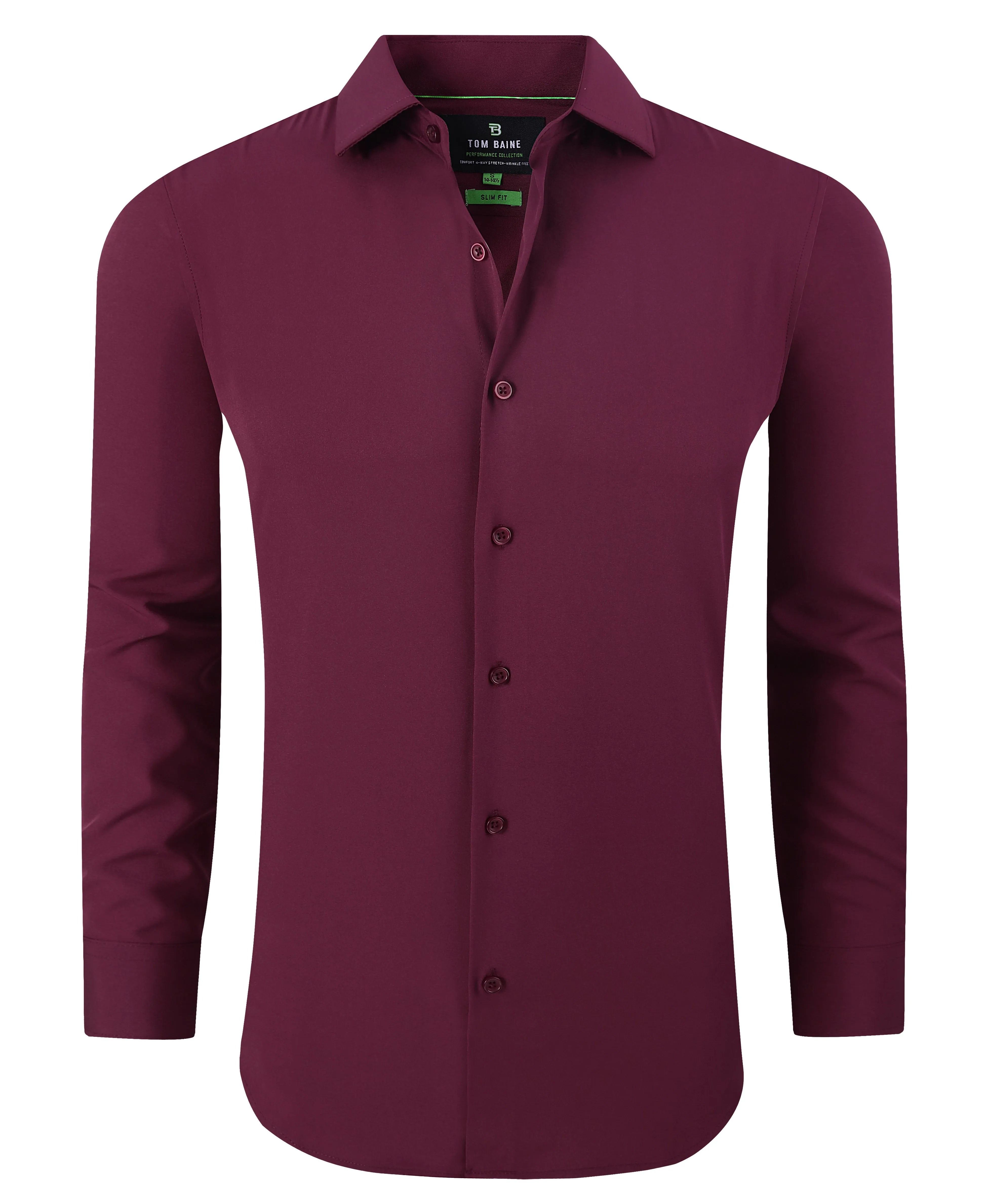 Men's Performance Stretch Solid Shirt Light Pink