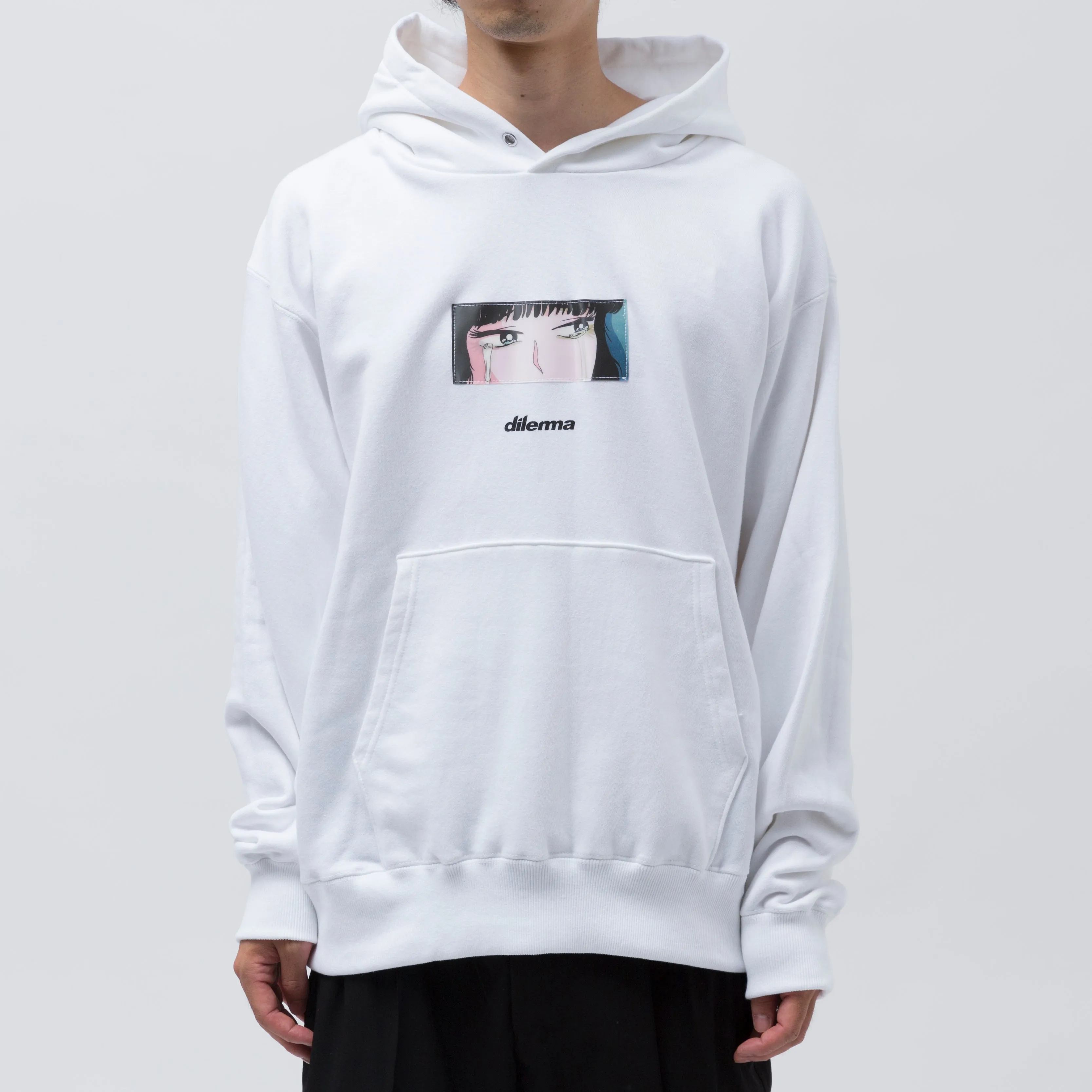 New Crying Girl Lenticular Parka/WHITE
