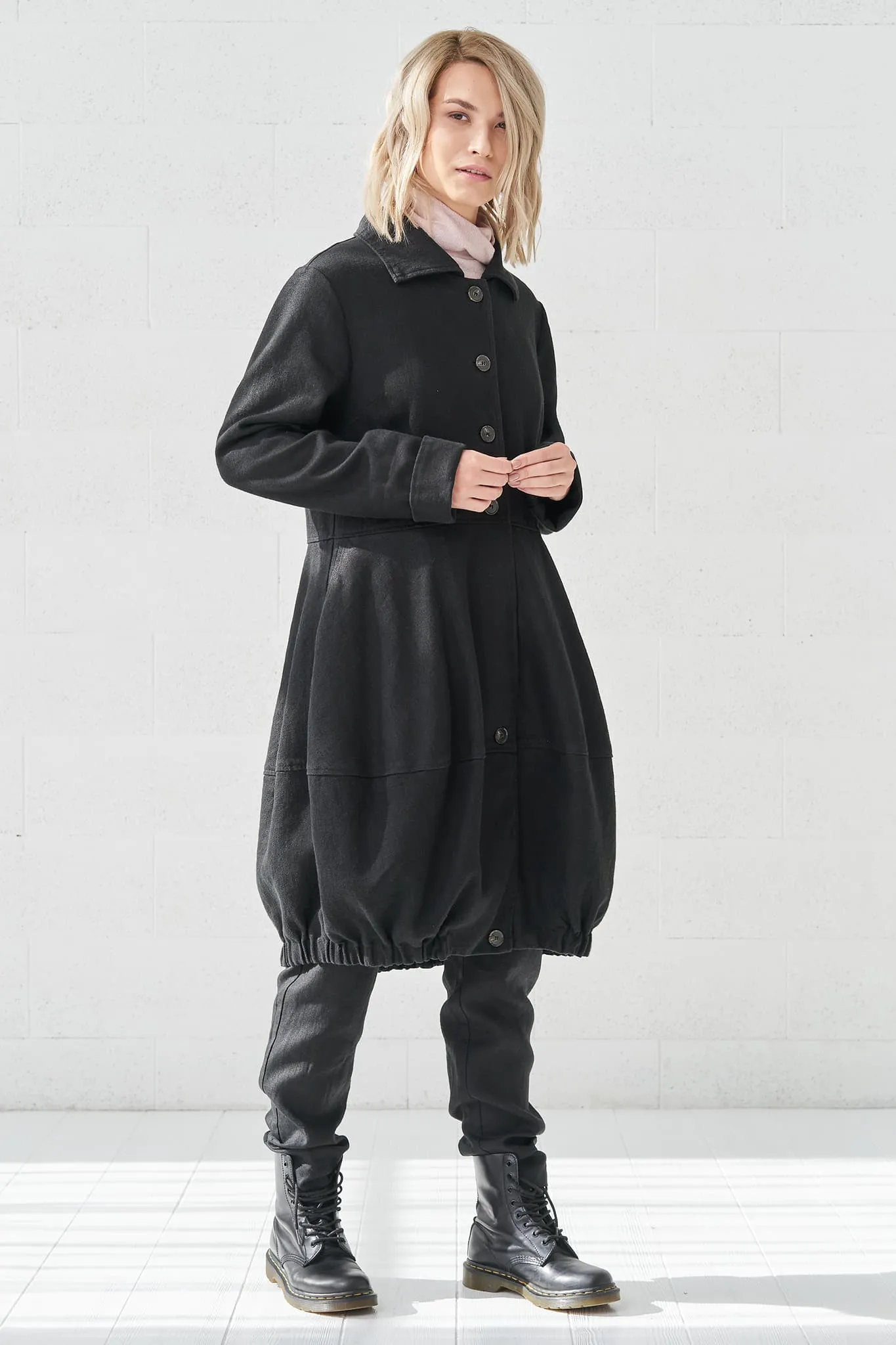 Warm linen coat Evelina